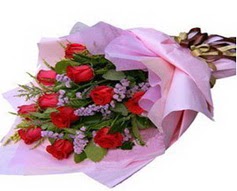 11 adet kirmizi güllerden görsel buket  Kırşehir çiçek yolla , çiçek gönder , çiçekçi  