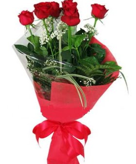 5 adet kırmızı gülden buket  Kırşehir çiçek servisi , çiçekçi adresleri 