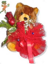 oyuncak ayi ve gül tanzim  Kırşehir çiçek siparişi sitesi 