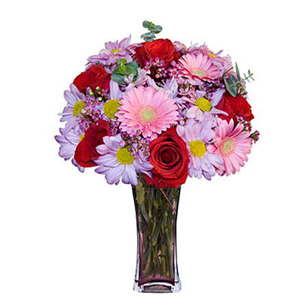 Görsel hediye karisik cam mevsim demeti  Kırşehir ucuz çiçek gönder 