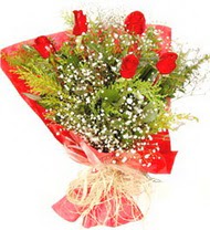  Kırşehir uluslararası çiçek gönderme  5 adet kirmizi gül buketi demeti