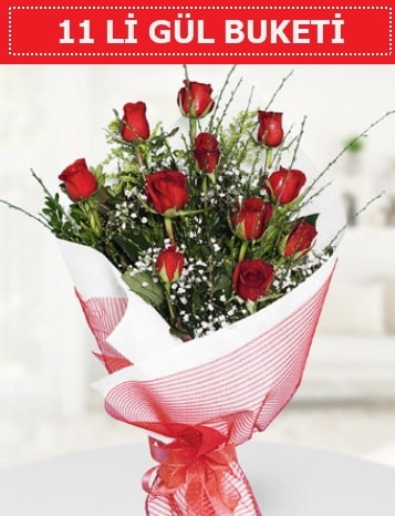 11 adet kırmızı gül buketi Aşk budur  Kırşehir çiçek yolla , çiçek gönder , çiçekçi  